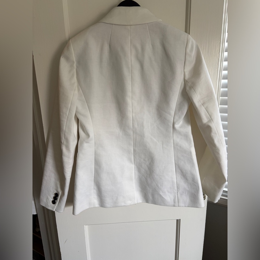 J. Crew Women's White Parke Stretch Line Blazer - Picture 2 of 6
